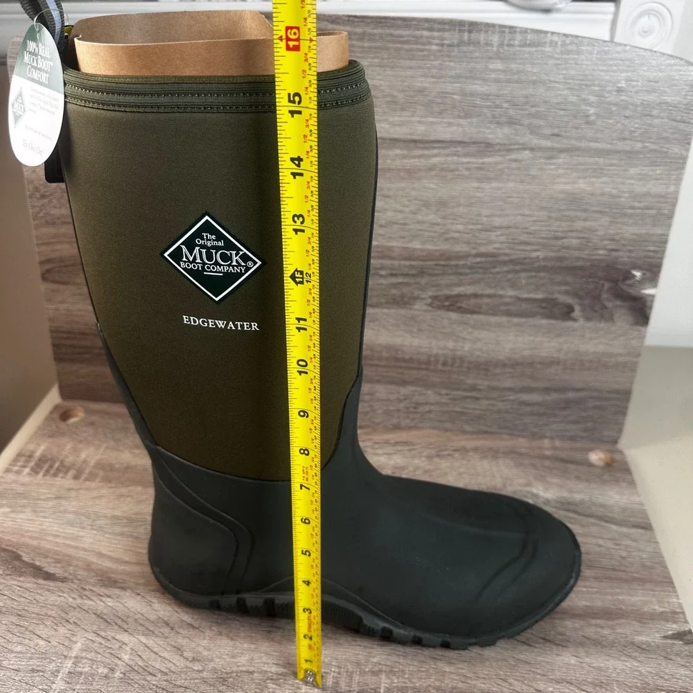 Muck Boot Company Edgewater Hi Boots Mens 13 Moss Green Waterproof Hunting NEW